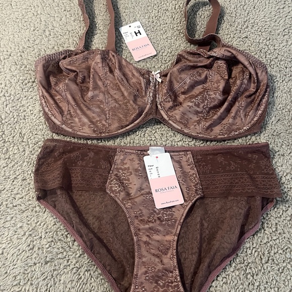 BNWT Bra H/40 Underwear Large size 12 USA 2pc set - Picture 3 of 10